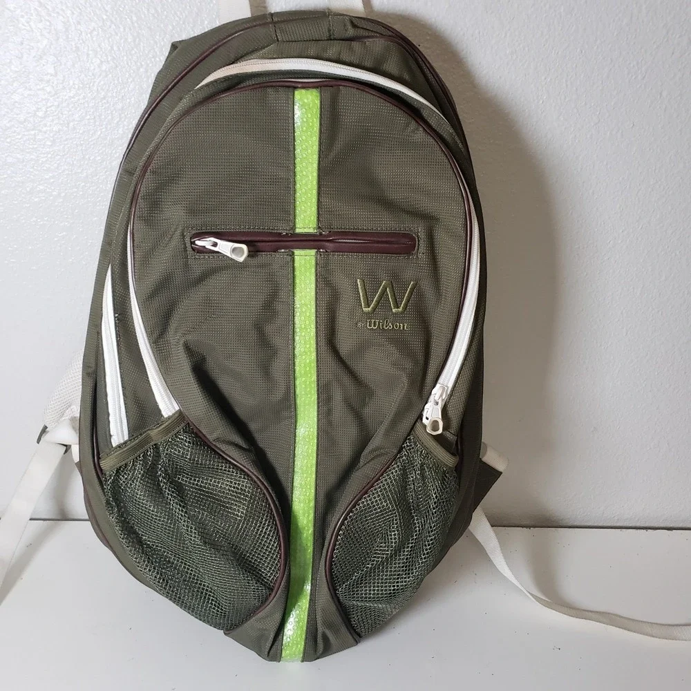 Wilson Sporting Goods‎ Tennis Gear Backpack Green Sporty Gym Athletic